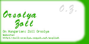 orsolya zoll business card